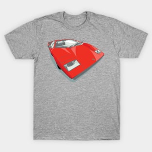 1970s Lamborghini Countach in red T-Shirt